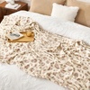 image:imageCozy Bliss Leopard Print Fuzzy Throw Blanket for Couch  Thick Soft Warm Fleece Blankets for Room Decor for Kids Women Men Girls Brown Cheetah 5060Khaki Leopard