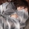 image:imageCozy Bliss Luxury Faux Fur Throw Blanket Animal Print Non Shedding Double Sided Sherpa Blankets Super Soft Fluffy Thick Warm Throws Home Decor for Christmas Couch Bed Sofa Women Grey 50x60 InchesGrey