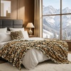 image:imageCozy Bliss Luxury Faux Fur Throw Blanket Animal Print Non Shedding Double Sided Sherpa Blankets Super Soft Fluffy Thick Warm Throws Home Decor for Christmas Couch Bed Sofa Women Grey 50x60 InchesBrown Leopard