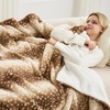 image:imageCozy Bliss Luxury Faux Fur Throw Blanket Animal Print Non Shedding Double Sided Sherpa Blankets Super Soft Fluffy Thick Warm Throws Home Decor for Christmas Couch Bed Sofa Women Grey 50x60 InchesBrown