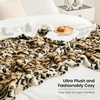 image:imageCozy Bliss Luxury Faux Fur Throw Blanket Animal Print Non Shedding Double Sided Sherpa Blankets Super Soft Fluffy Thick Warm Throws Home Decor for Christmas Couch Bed Sofa Women Grey 50x60 InchesBrown Leopard