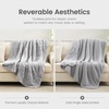 image:imageCozy Bliss Luxury Sherpa Throw Blanket for Couch Premium Reversible Buffalo Plaid Thick Throw Warm Cozy Soft Blanket for Home and Gifts Light Blue 50 x 60Mottled Grey