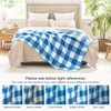 image:imageCozy Bliss Luxury Sherpa Throw Blanket for Couch Premium Reversible Buffalo Plaid Thick Throw Warm Cozy Soft Blanket for Home and Gifts Light Blue 50 x 60Buffalo Plaidlight Blue