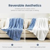 image:imageCozy Bliss Luxury Sherpa Throw Blanket for Couch Premium Reversible Buffalo Plaid Thick Throw Warm Cozy Soft Blanket for Home and Gifts Light Blue 50 x 60Mottled Navy Blue
