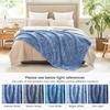 image:imageCozy Bliss Luxury Sherpa Throw Blanket for Couch Premium Reversible Buffalo Plaid Thick Throw Warm Cozy Soft Blanket for Home and Gifts Light Blue 50 x 60Mottled Navy Blue