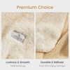 image:imageCozy Bliss Luxury Sherpa Throw Blanket for Couch Premium Reversible Buffalo Plaid Thick Throw Warm Cozy Soft Blanket for Home and Gifts Light Blue 50 x 60Mottled Beige