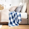 image:imageCozy Bliss Luxury Sherpa Throw Blanket for Couch Premium Reversible Buffalo Plaid Thick Throw Warm Cozy Soft Blanket for Home and Gifts Light Blue 50 x 60Buffalo Plaidnavy Blue