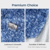 image:imageCozy Bliss Luxury Sherpa Throw Blanket for Couch Premium Reversible Buffalo Plaid Thick Throw Warm Cozy Soft Blanket for Home and Gifts Light Blue 50 x 60Mottled Navy Blue