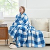 image:imageCozy Bliss Luxury Sherpa Throw Blanket for Couch Premium Reversible Buffalo Plaid Thick Throw Warm Cozy Soft Blanket for Home and Gifts Light Blue 50 x 60Buffalo Plaidlight Blue