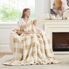 image:imageCozy Bliss Luxury Sherpa Throw Blanket for Couch Premium Reversible Buffalo Plaid Thick Throw Warm Cozy Soft Blanket for Home and Gifts Light Blue 50 x 60Buffalo Plaidbeige