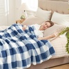 image:imageCozy Bliss Luxury Sherpa Throw Blanket for Couch Premium Reversible Buffalo Plaid Thick Throw Warm Cozy Soft Blanket for Home and Gifts Light Blue 50 x 60Buffalo Plaidnavy Blue