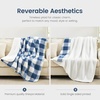 image:imageCozy Bliss Luxury Sherpa Throw Blanket for Couch Premium Reversible Buffalo Plaid Thick Throw Warm Cozy Soft Blanket for Home and Gifts Light Blue 50 x 60Buffalo Plaidnavy Blue