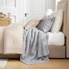 image:imageCozy Bliss Luxury Sherpa Throw Blanket for Couch Premium Reversible Buffalo Plaid Thick Throw Warm Cozy Soft Blanket for Home and Gifts Light Blue 50 x 60Mottled Grey