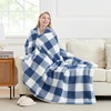 image:imageCozy Bliss Luxury Sherpa Throw Blanket for Couch Premium Reversible Buffalo Plaid Thick Throw Warm Cozy Soft Blanket for Home and Gifts Light Blue 50 x 60Buffalo Plaidnavy Blue
