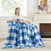 image:imageCozy Bliss Luxury Sherpa Throw Blanket for Couch Premium Reversible Buffalo Plaid Thick Throw Warm Cozy Soft Blanket for Home and Gifts Light Blue 50 x 60Buffalo Plaidlight Blue