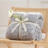 image:imageCozy Bliss Luxury Sherpa Throw Blanket for Couch Premium Reversible Buffalo Plaid Thick Throw Warm Cozy Soft Blanket for Home and Gifts Light Blue 50 x 60Mottled Grey