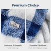 image:imageCozy Bliss Luxury Sherpa Throw Blanket for Couch Premium Reversible Buffalo Plaid Thick Throw Warm Cozy Soft Blanket for Home and Gifts Light Blue 50 x 60Buffalo Plaidnavy Blue
