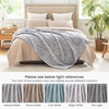 image:imageCozy Bliss Luxury Sherpa Throw Blanket for Couch Premium Reversible Buffalo Plaid Thick Throw Warm Cozy Soft Blanket for Home and Gifts Light Blue 50 x 60Mottled Grey