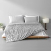 image:imageCozy Bliss Seersucker Cooling Comforter Queen Size QMax 045 Reversible Lightweight Cooling Blanket Breathable Silk Smooth Summer Bedding Quilt for Hot Sleepers Night Sweats Dark GreyLight Grey