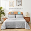 image:imageCozy Bliss Seersucker Cooling Comforter Queen Size QMax 045 Reversible Lightweight Cooling Blanket Breathable Silk Smooth Summer Bedding Quilt for Hot Sleepers Night Sweats Dark GreyLight Grey