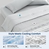 image:imageCozy Bliss Seersucker Cooling Comforter Queen Size QMax 045 Reversible Lightweight Cooling Blanket Breathable Silk Smooth Summer Bedding Quilt for Hot Sleepers Night Sweats Dark GreyCationic Dyed Grey