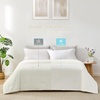 image:imageCozy Bliss Seersucker Cooling Comforter Queen Size QMax 045 Reversible Lightweight Cooling Blanket Breathable Silk Smooth Summer Bedding Quilt for Hot Sleepers Night Sweats Dark GreyWhite