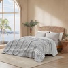 image:imageCozy Bliss Seersucker Cooling Comforter Queen Size QMax 045 Reversible Lightweight Cooling Blanket Breathable Silk Smooth Summer Bedding Quilt for Hot Sleepers Night Sweats Dark GreyCationic Dyed Grey
