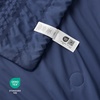 image:imageCozy Bliss Seersucker Cooling Comforter Queen Size QMax 045 Reversible Lightweight Cooling Blanket Breathable Silk Smooth Summer Bedding Quilt for Hot Sleepers Night Sweats Dark GreyNavy Blue