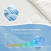 image:imageCozy Bliss Seersucker Cooling Comforter Queen Size QMax 045 Reversible Lightweight Cooling Blanket Breathable Silk Smooth Summer Bedding Quilt for Hot Sleepers Night Sweats Dark GreyVertical Striped White