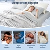 image:imageCozy Bliss Seersucker Cooling Comforter Queen Size QMax 045 Reversible Lightweight Cooling Blanket Breathable Silk Smooth Summer Bedding Quilt for Hot Sleepers Night Sweats Dark GreyCationic Dyed Grey