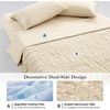image:imageCozy Bliss Seersucker Cooling Comforter Queen Size QMax 045 Reversible Lightweight Cooling Blanket Breathable Silk Smooth Summer Bedding Quilt for Hot Sleepers Night Sweats Dark GreyKhaki