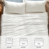 image:imageCozy Bliss Seersucker Cooling Comforter Queen Size QMax 045 Reversible Lightweight Cooling Blanket Breathable Silk Smooth Summer Bedding Quilt for Hot Sleepers Night Sweats Dark GreyVertical Striped White