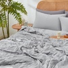 image:imageCozy Bliss Seersucker Cooling Comforter Queen Size QMax 045 Reversible Lightweight Cooling Blanket Breathable Silk Smooth Summer Bedding Quilt for Hot Sleepers Night Sweats Dark GreyLight Grey