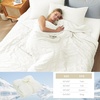 image:imageCozy Bliss Seersucker Cooling Comforter Queen Size QMax 045 Reversible Lightweight Cooling Blanket Breathable Silk Smooth Summer Bedding Quilt for Hot Sleepers Night Sweats Dark GreyWhite