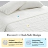 image:imageCozy Bliss Seersucker Cooling Comforter Queen Size QMax 045 Reversible Lightweight Cooling Blanket Breathable Silk Smooth Summer Bedding Quilt for Hot Sleepers Night Sweats Dark GreyVertical Striped White