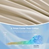image:imageCozy Bliss Seersucker Cooling Comforter Queen Size QMax 045 Reversible Lightweight Cooling Blanket Breathable Silk Smooth Summer Bedding Quilt for Hot Sleepers Night Sweats Dark GreyKhaki
