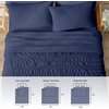 image:imageCozy Bliss Seersucker Cooling Comforter Queen Size QMax 045 Reversible Lightweight Cooling Blanket Breathable Silk Smooth Summer Bedding Quilt for Hot Sleepers Night Sweats Dark GreyNavy Blue