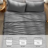 image:imageCozy Bliss Seersucker Cooling Comforter Queen Size QMax 045 Reversible Lightweight Cooling Blanket Breathable Silk Smooth Summer Bedding Quilt for Hot Sleepers Night Sweats Dark GreyVertical Striped Grey