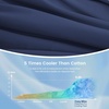 image:imageCozy Bliss Seersucker Cooling Comforter Queen Size QMax 045 Reversible Lightweight Cooling Blanket Breathable Silk Smooth Summer Bedding Quilt for Hot Sleepers Night Sweats Dark GreyNavy Blue
