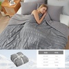 image:imageCozy Bliss Seersucker Cooling Comforter Queen Size QMax 045 Reversible Lightweight Cooling Blanket Breathable Silk Smooth Summer Bedding Quilt for Hot Sleepers Night Sweats Dark GreyDark Grey