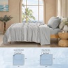 image:imageCozy Bliss Seersucker Cooling Comforter Queen Size QMax 045 Reversible Lightweight Cooling Blanket Breathable Silk Smooth Summer Bedding Quilt for Hot Sleepers Night Sweats Dark GreyCationic Dyed Grey