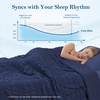 image:imageCozy Bliss Seersucker Cooling Comforter Queen Size QMax 045 Reversible Lightweight Cooling Blanket Breathable Silk Smooth Summer Bedding Quilt for Hot Sleepers Night Sweats Dark GreyNavy Blue