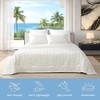 image:imageCozy Bliss Seersucker Cooling Comforter Queen Size QMax 045 Reversible Lightweight Cooling Blanket Breathable Silk Smooth Summer Bedding Quilt for Hot Sleepers Night Sweats Dark GreyVertical Striped White
