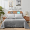 image:imageCozy Bliss Seersucker Cooling Comforter Queen Size QMax 045 Reversible Lightweight Cooling Blanket Breathable Silk Smooth Summer Bedding Quilt for Hot Sleepers Night Sweats Dark GreyDark Grey