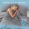 image:imageCozy Bliss Seersucker Cooling Comforter Queen Size QMax 045 Reversible Lightweight Cooling Blanket Breathable Silk Smooth Summer Bedding Quilt for Hot Sleepers Night Sweats Dark GreyDark Grey