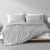 image:imageCozy Bliss Seersucker Cooling Comforter Queen Size QMax 045 Reversible Lightweight Cooling Blanket Breathable Silk Smooth Summer Bedding Quilt for Hot Sleepers Night Sweats Dark GreyLight Grey