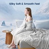 image:imageCozy Bliss Seersucker Cooling Comforter Queen Size QMax 045 Reversible Lightweight Cooling Blanket Breathable Silk Smooth Summer Bedding Quilt for Hot Sleepers Night Sweats Dark GreyCationic Dyed Grey