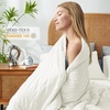 image:imageCozy Bliss Seersucker Cooling Comforter Queen Size QMax 045 Reversible Lightweight Cooling Blanket Breathable Silk Smooth Summer Bedding Quilt for Hot Sleepers Night Sweats Dark GreyWhite