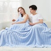 image:imageCozy Bliss Ultrasoft Waffle Throw Blanket Fluffy Cute Plush Blanket for Couch Bed Modern Home Accent Portable for Picnic or Outdoor Brown 50x60Light Blue