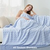 image:imageCozy Bliss Ultrasoft Waffle Throw Blanket Fluffy Cute Plush Blanket for Couch Bed Modern Home Accent Portable for Picnic or Outdoor Brown 50x60Light Blue